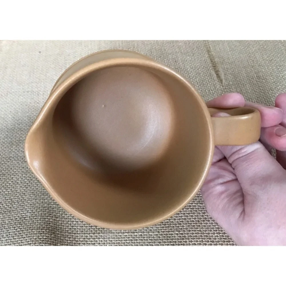 Purbeck Pottery Tan Light Brown Small Milk Jug Creamer Farmhouse Neutral